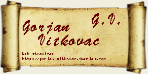 Gorjan Vitkovac vizit kartica